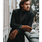 Clooney (brown) - suede leather gloves with luxurious sheep fur lining - Schwartz & von Halen - US - 5