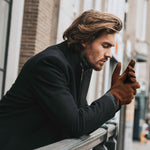 Clooney (brown) - suede leather gloves with luxurious sheep fur lining - Schwartz & von Halen - US - 7