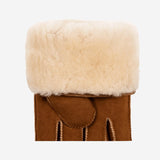 Clooney (camel) - suede leather gloves with luxurious sheep fur lining - Schwartz & von Halen - US - 3