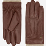 Columbus (brown) – luxurious deerskin (American deerskin) leather gloves with warm wool lining - Schwartz & von Halen - US - 3