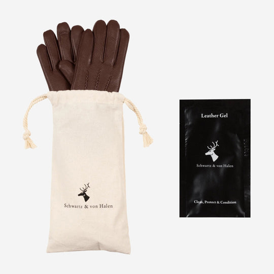 Free leather gel & luxury cotton pouch (with every pair of gloves)