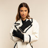 Elizabeth (black) - suede leather gloves with warm faux fur lining - Schwartz & von Halen - US - 2
