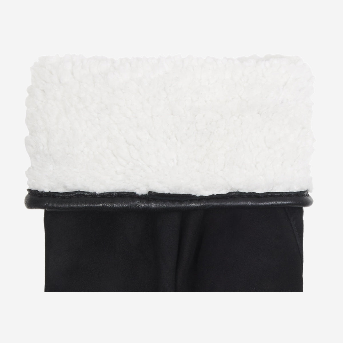 Elizabeth (black) - suede leather gloves with warm faux fur lining - Schwartz & von Halen - US - 4
