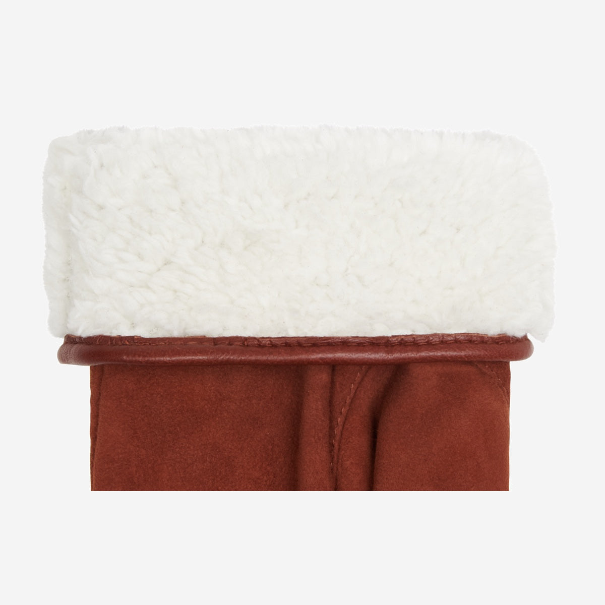 Elizabeth (brown) - suede leather gloves with warm faux fur lining - Schwartz & von Halen - US - 4