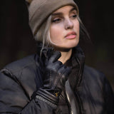 Emily (black) – deerskin (American deerskin) leather gloves with warm wool lining - Schwartz & von Halen - US - 11