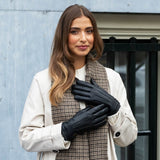 Emily (black) – deerskin (American deerskin) leather gloves with warm wool lining - Schwartz & von Halen - US - 9