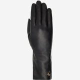 Emma (black) - Extra-long sheepskin leather gloves with luxurious cashmere lining & touchscreen feature