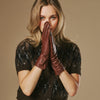 Emma - brown - Extra-long sheepskin leather gloves with luxurious cashmere lining & touchscreen feature - Schwartz & von Halen - US - 8