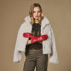 Emma - red - Extra-long sheepskin leather gloves with luxurious cashmere lining & touchscreen feature - Schwartz & von Halen - US -  3
