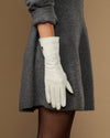 Emma (white) - Extra-long sheepskin leather gloves with luxurious cashmere lining & touchscreen feature