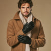 Frederick - black - Basketweave pattern gloves with wool lining and touchscreen feature  - Schwartz & von Halen - US - 1