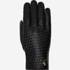 Frederick (black) - Basketweave pattern gloves with wool lining and touchscreen feature