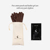Alexander (brown) - Men’s lambskin leather gloves with luxurious rabbit fur lining and touchscreen feature