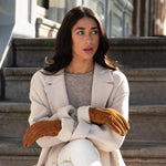 Giocante - suede leather gloves with luxurious sheep fur lining - Schwartz & von Halen - US - 10