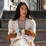 Giocante - suede leather gloves with luxurious sheep fur lining - Schwartz & von Halen - US - 10