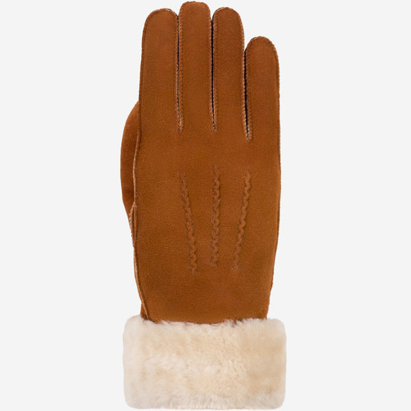Women's Brown Suede Leather Gloves - Warm Lining – Schwartz & von