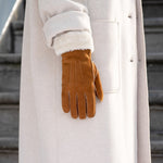 Giocante - suede leather gloves with luxurious sheep fur lining - Schwartz & von Halen - US - 9