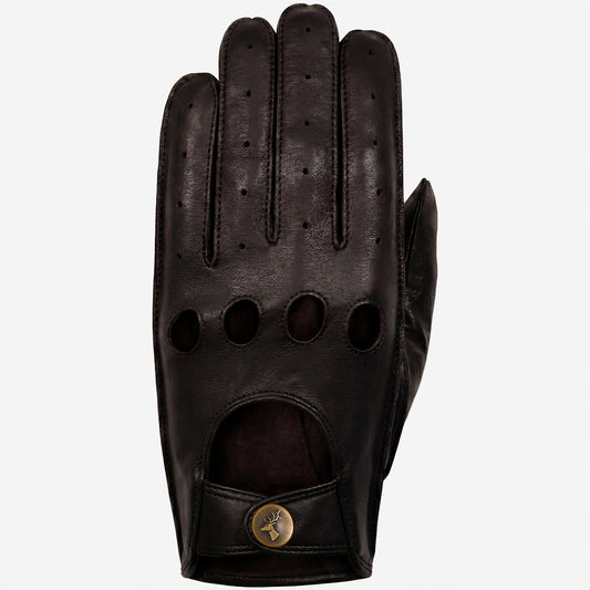 Gosling (dark brown) – Classic men's lambskin driving gloves with touchscreen feature