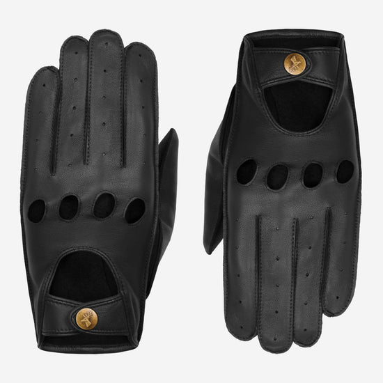 Gosling - black – Classic men's lambskin driving gloves with touchscreen feature - Schwartz & von Halen - US - 3