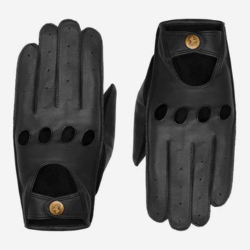 Gosling - black – Classic men's lambskin driving gloves with touchscreen feature - Schwartz & von Halen - US - 3