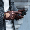 Gosling - brown – Classic men's lambskin driving gloves with touchscreen feature - Schwartz & von Halen - US - 4