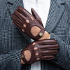 Gosling - brown – Classic men's lambskin driving gloves with touchscreen feature - Schwartz & von Halen - US - 5