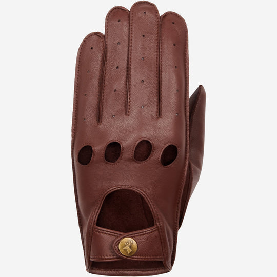Gosling (brown) – Classic men's lambskin driving gloves with touchscreen feature