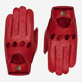 Gosling (red) – Classic men's lambskin driving gloves with touchscreen feature