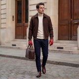Gosling (red) – Classic men's lambskin driving gloves with touchscreen feature