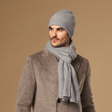 Charlie (grey) - premium scarf made of soft Merino wool (unisex) - Schwartz & von Halen - EU - 1