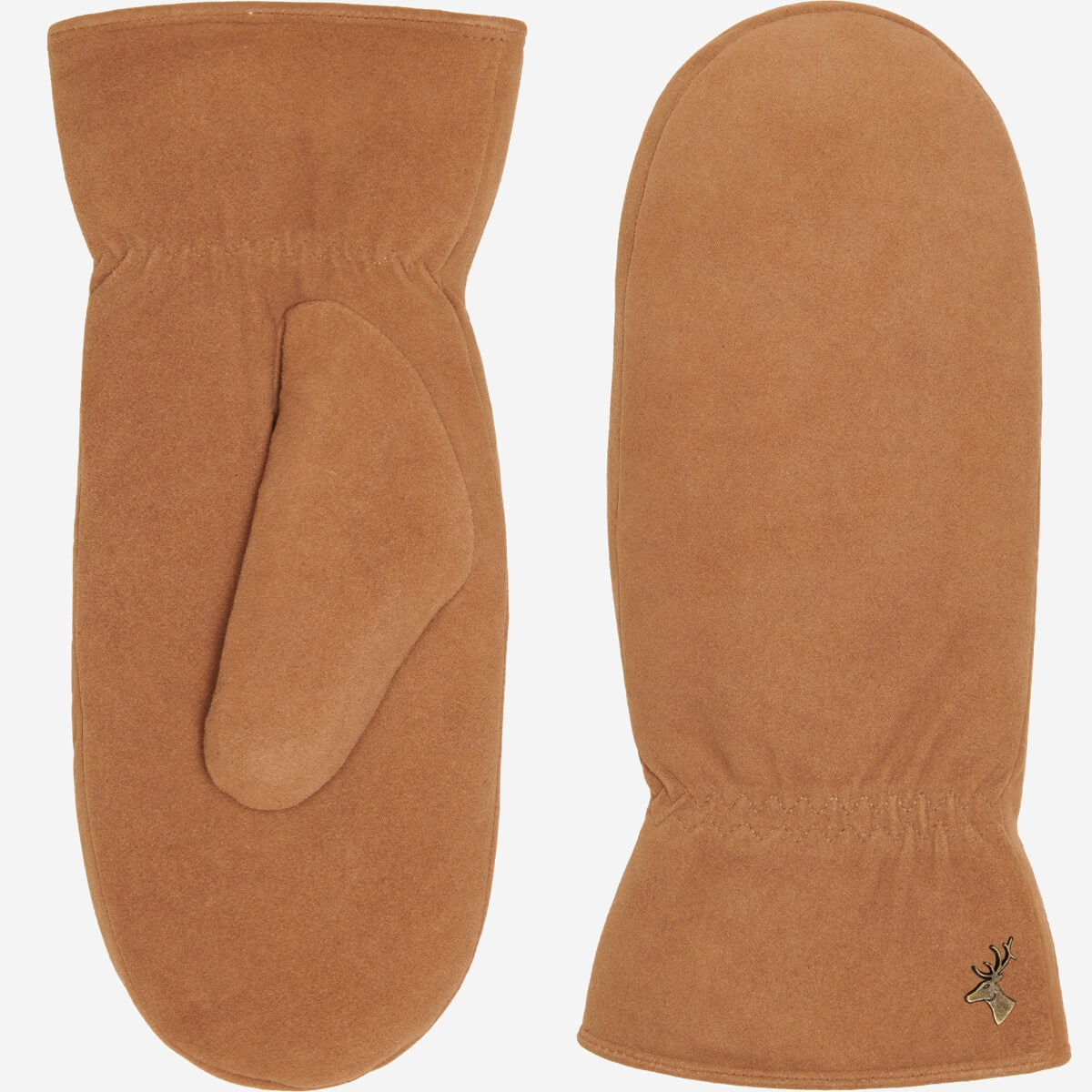 Hailey (camel) - suede goatskin mittens with luxurious sheep fur lining - Schwartz & von Halen - US - 3