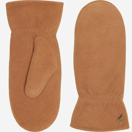 Hailey (camel) - suede goatskin mittens with luxurious sheep fur lining - Schwartz & von Halen - US - 3