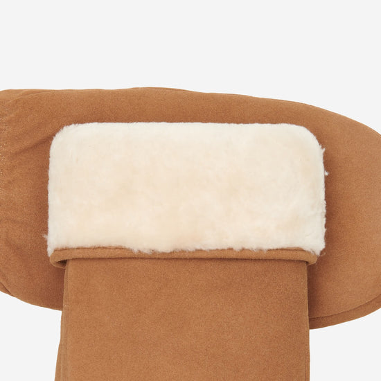 Hailey (camel) - suede goatskin mittens with luxurious sheep fur lining - Schwartz & von Halen - US - 4