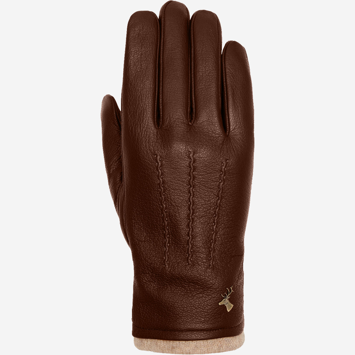 Harvey - brown - Goatskin leather gloves with luxurious wool lining & touchscreen feature - Schwartz & von Halen - US - 1