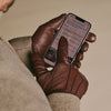 Harvey - brown - Goatskin leather gloves with luxurious wool lining & touchscreen feature - Schwartz & von Halen - US - 5