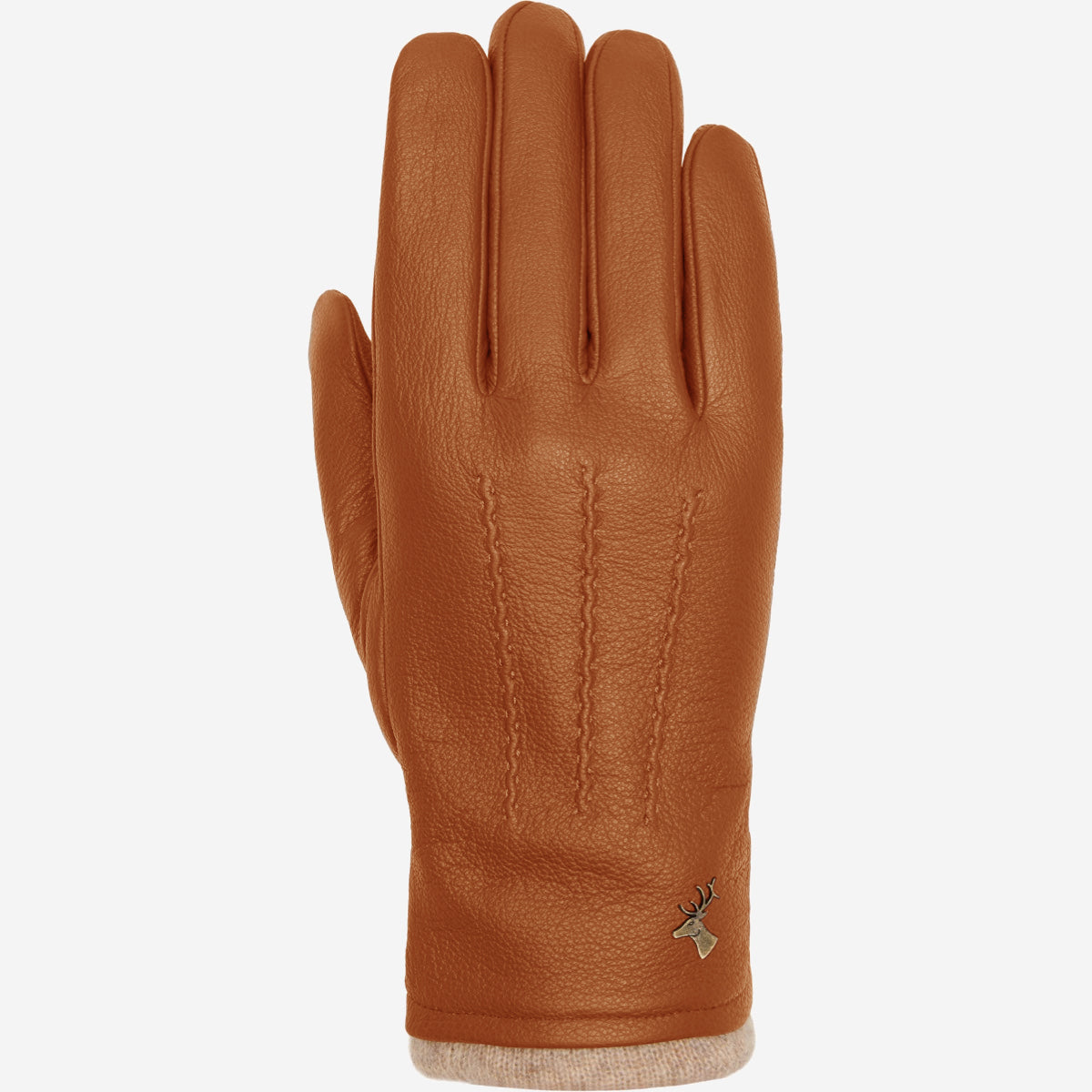 Harvey - cognac - Goatskin leather gloves with luxurious wool lining & touchscreen feature - Schwartz & von Halen - US - 2