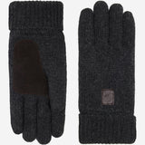 Hudson (dark grey) - knitted gloves from Shetland wool with warm fleece lining - Schwartz & von Halen - US - 3