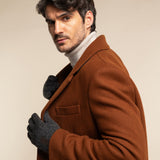 Hudson (dark grey) - knitted gloves from Shetland wool with warm fleece lining - Schwartz & von Halen - US - 8