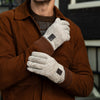 Hudson (light grey) - knitted gloves from Shetland wool with warm fleece lining - Schwartz & von Halen - US - 12
