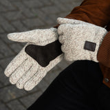 Hudson (light grey) - knitted gloves from Shetland wool with warm fleece lining - Schwartz & von Halen - US - 7