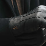 Hunter (black) – goatskin leather gloves with lambswool lining & touchscreen feature - Schwartz & von Halen - US - 11
