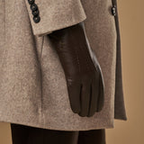 Hunter - brown – Goatskin gloves with lambswool lining & touchscreen feature - Schwartz & von Halen - US - 11