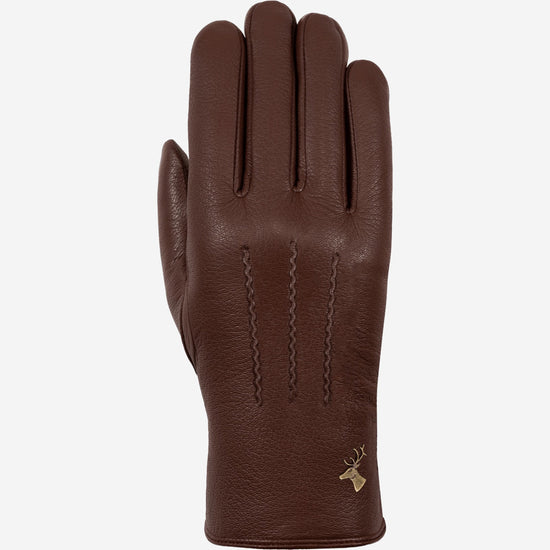 Hunter - brown – Goatskin gloves with lambswool lining & touchscreen feature - Schwartz & von Halen - US - 2