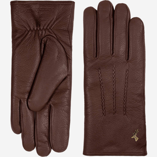 Hunter - brown – Goatskin gloves with lambswool lining & touchscreen feature - Schwartz & von Halen - US - 3