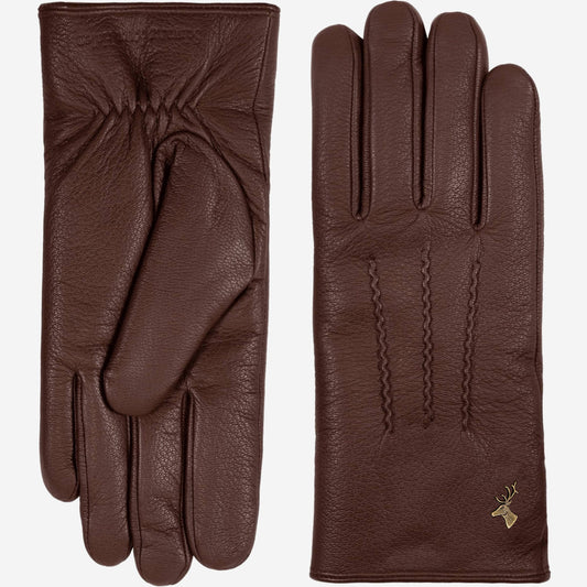 Hunter - brown – Goatskin gloves with lambswool lining & touchscreen feature - Schwartz & von Halen - US - 3