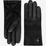 Ivy (black) – sheepskin leather gloves with wool/cashmere lining & touchscreen feature - Schwartz & von Halen - US - 3