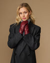 Ivy (bordeaux) - Women's sheepskin leather gloves with wool/cashmere lining & touchscreen feature