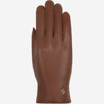 Ivy (cognac) - sheepskin leather gloves with wool/cashmere lining & touchscreen feature  - Schwartz & von Halen - US - 1