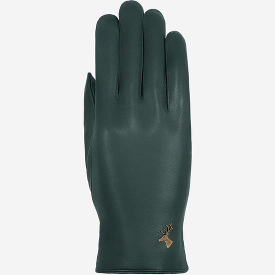 Ivy (dark green) - sheepskin leather gloves with wool/cashmere lining & touchscreen feature  - Schwartz & von Halen - US - 1