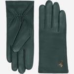 Ivy (dark green) - sheepskin leather gloves with wool/cashmere lining & touchscreen feature  - Schwartz & von Halen - US - 3